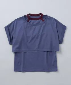 Многослойный топ с бретелькой через шею и футболка 6(Roku), цвет Royal