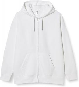 Мужская толстовка на молнии Glimmer 00348-AFZ с флисовой подкладкой, 10,0 унций, белый
