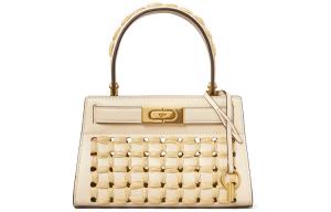 Сумка женская через плечо из кожи теленка Lee Radziwill кремово-белая TORY BURCH