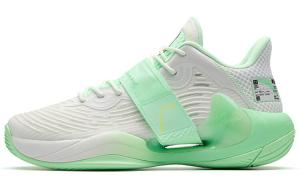 Баскетбольные кроссовки Water Flower 4 мужские с низким верхом цвета слоновой кости, белые/зеленые Anta