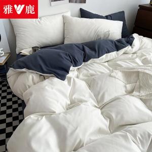 Yalu Комплект постельного белья 1.5 м, пододеяльник 2х2.3 м, двухцветный бело-сине-серый