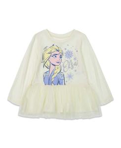 Комплект одежды для девочек постарше: футболка с баской и леггинсы Frozen, White