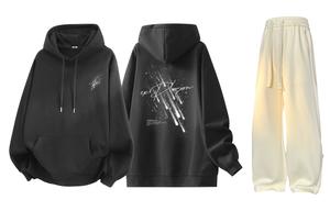 Свитшот-сет Huichao Riding The Wind Collection унисекс WARRIOR, темно-серый+оранжевый (clothing sets)