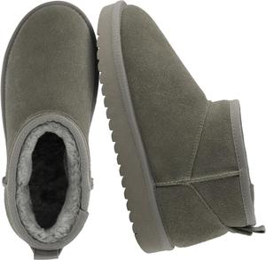 Ботильоны CUSHIONAIRE Hip 2 из настоящей замши для женщин, уютная подкладка из искусственного меха, зимние женские ботинки на молнии, Grey