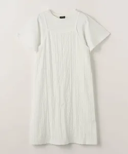 Комплект из кружевного платья-комбинации и футболки/Детский размер 100-130 см United Arrows Green Relaxing Label, цвет Off White