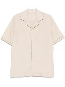 Lanvin рубашка с нашивкой-логотипом, нейтральный