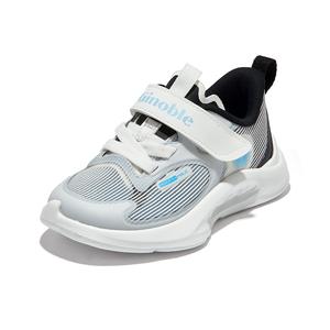 Детские беговые кроссовки GINOBLE с комфортной амортизацией и дышащим верхом, бело-голубые