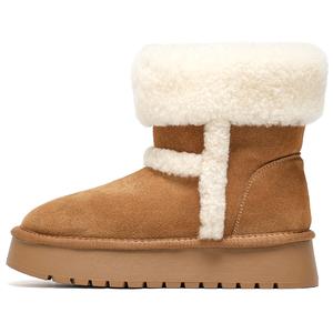 Короткие зимние ботинки женские верблюжьего цвета Beau Today, Camel