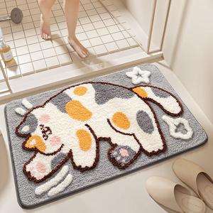 Dajiang Ковер 40х60 см из Пвх для ванной комнаты, быстровпитывающий, с сильным противоскользящим эффектом, Huamei