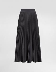 Плиссированная шерстяная юбка-солнце длины миди Dolce & Gabbana, серый
