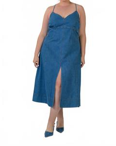 Хендрикс Миди Платье - плюс размера M в цвете индиго Tanya Taylor