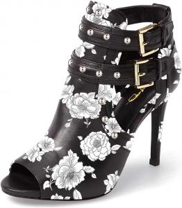 Женские шикарные ботильоны XYD с открытым носком, высокие каблуки, застежка на пряжку, двойные ремешки, вырезы, модная обувь для вечеринок, White Flower