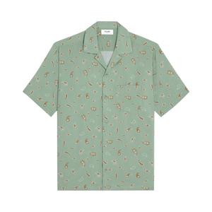Рубашка CELINE Bowling Shirt, Sage/Cream/Tobacco