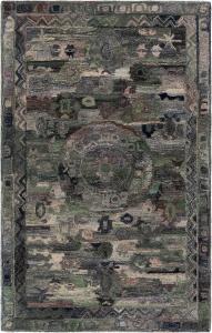 Ковер SAFAVIEH, 183 x 183 см, Anatolia Collection, Grey & Green, ручной работы, идеально для гостиной, спальни, столовой (AN411F)