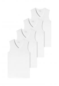 Майка/Топ 4 шт. в упаковке - 95/5 - органический хлопок Schiesser, белый