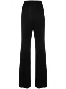 Брюки с завышенной талией в рубчик Twinset, черный