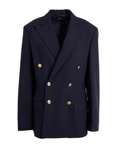 Блейзер Double-Breasted Stretch Wool Blazer Polo Ralph Lauren, полуночно-синий