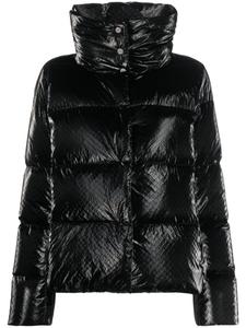 Herno snakeskin-effect padded jacket, черный