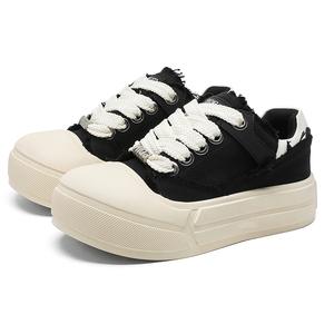 MODENGPAN Дышащие низкие парусиновые туфли, увеличивающие рост, унисекс, черные