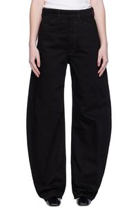 Джинсы с высокой талией и изогнутой формой Lemaire, черный