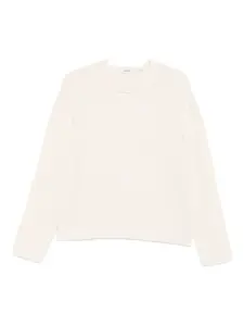 Вязаный свитер в рубчик Aspesi, белый