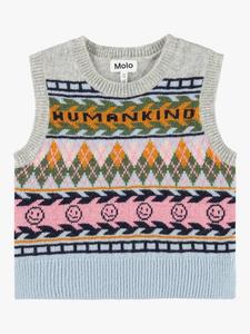 Детский безрукавный жилет Grace Wool Molo, Kind Argyle