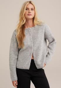 Кардиган WE Fashion, светло-серый