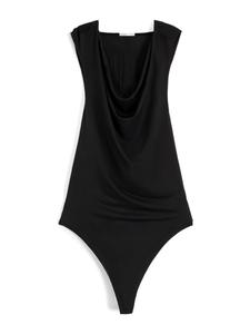 Классический топ Bershka Shirt Bodysuit, черный