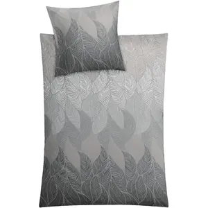 Постельное белье «Облако» «Jamiro», с листьями Kleine Wolke, серый