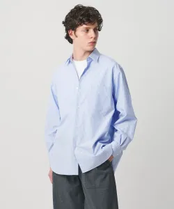 Рубашка Karibiana Mills Poplin с обычным воротником United Arrows, цвет Lt.Blue