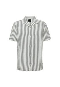 Повседневная рубашка обычного кроя с коротким рукавом и воротником-лацканами Qs, белый