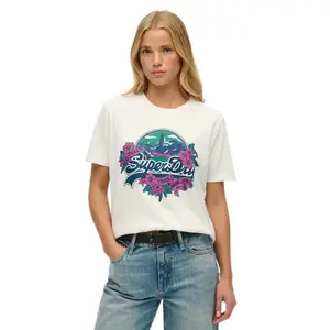 Футболка с коротким рукавом Superdry Floral, белый