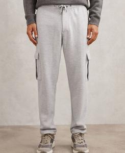 Мужской трикотажный комбинезон-карго с хлопковыми брюками REISS, Gray Marl