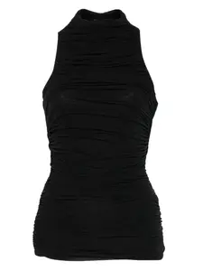 Топ с рюшами Amen, черный