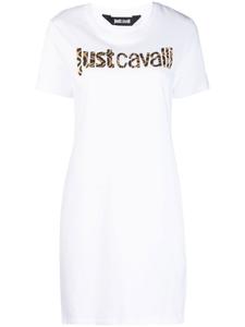 Just Cavalli платье-футболка с логотипом, белый