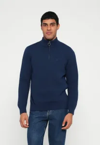 Вязаный джемпер с застежкой-молнией до середины груди Barbour, Navy