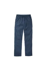 Хлопковые брюки без застежки, внутренняя часть штанины 27 дюймов (68,5 см). Cotton Traders, синий