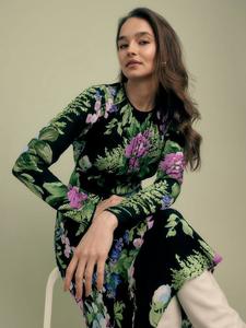 Платье миди с батвинг-рукавом и цветочным принтом FLORERE, Multi