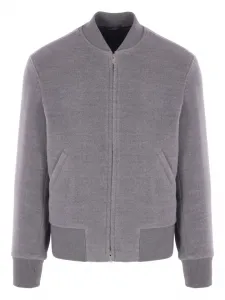 Шерстяная бомбер-куртка Lardini, серый