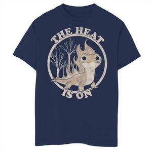 Футболка с портретным рисунком Disney's Frozen 2 Salamander для мальчиков 8–20 лет. Disney, синий