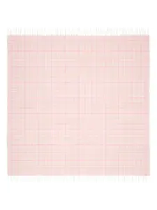 Клетчатый плед с бахромой Burberry Kids, розовый