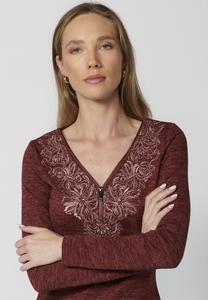 Топ с длинными рукавами Koroshi, темно-красный