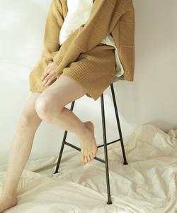 Вязаные шорты из кудрявой пряжи Kbf, цвет Camel