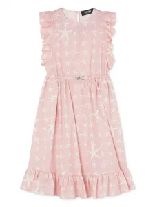 Платье с принтом Stella Marina Versace Kids, розовый