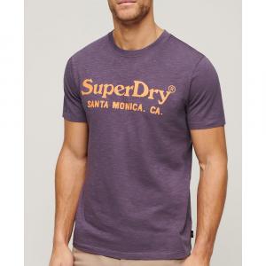 Футболка с коротким рукавом Superdry Venue Classic Logo, фиолетовый