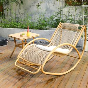 Yu Senyi Кресло-качалка banxia и квадратный столик mufeng, светлое дерево