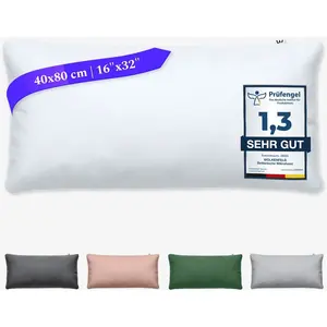 Наволочка Наволочка из микрофибры - гипоаллергенная наволочка для подушки - невероятно мягкая Размеры 80x80, 40x80 и 70x90 см; скрытая молния Wolkenfeld, белый