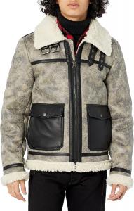 Мужская куртка-авиатор Levi's из искусственной овчины Rancher, Grey