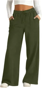 Женские джинсы High Waisted Wide Leg с эластичным поясом и карманами