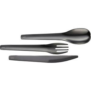 Набор столовых приборов в футляре Lurch, 3 предмета, 18 см, антрацит